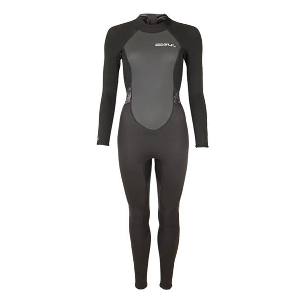 Black - Gul - Women's Full Steamer Wetsuit