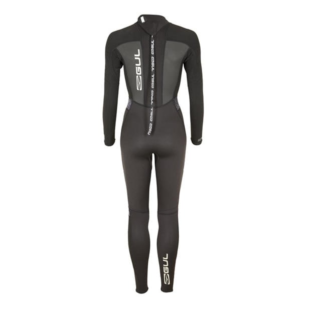 Black - Gul - Women's Full Steamer Wetsuit