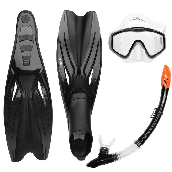 Gul  Black Premium Snorkel Mask And Fin Set For  in Size S, Sports Direct