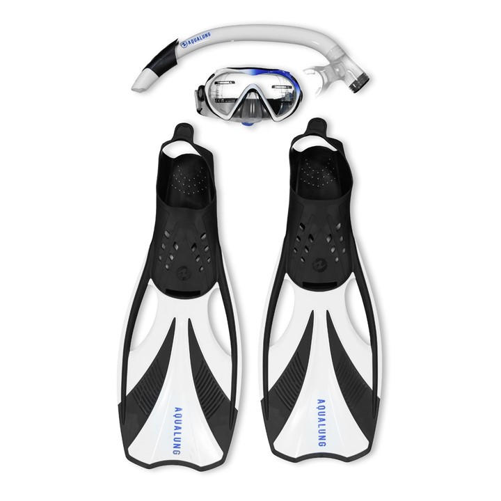 Aqualung  Black Compass Snorkelling Set  in Size S, Sports Direct