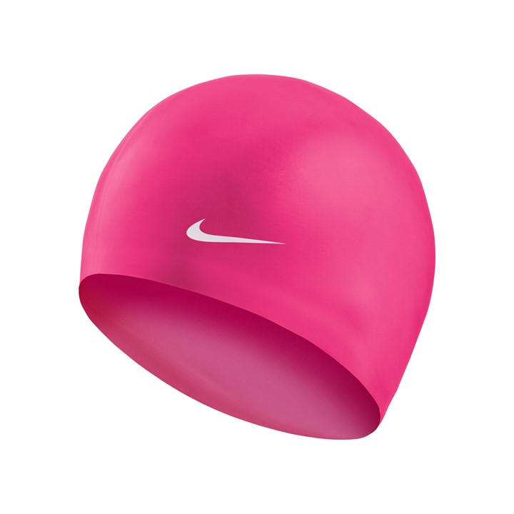 Nike  Pink Solid Silicone Swimming Cap , Sports Direct