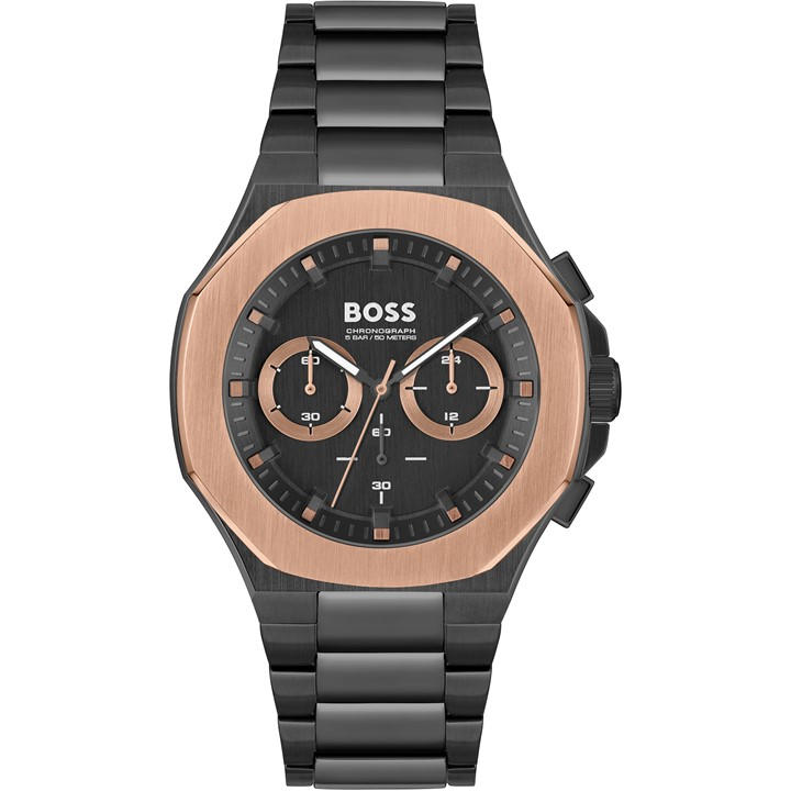 Boss Men's Black Bssjwl Taper Chronograph Watch, Sports Direct
