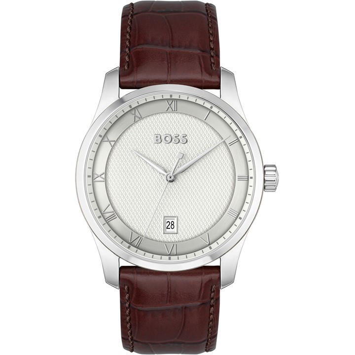 Boss Men's Brown Bssjwl Principle Large Roman Numerals Watch, Sports Direct