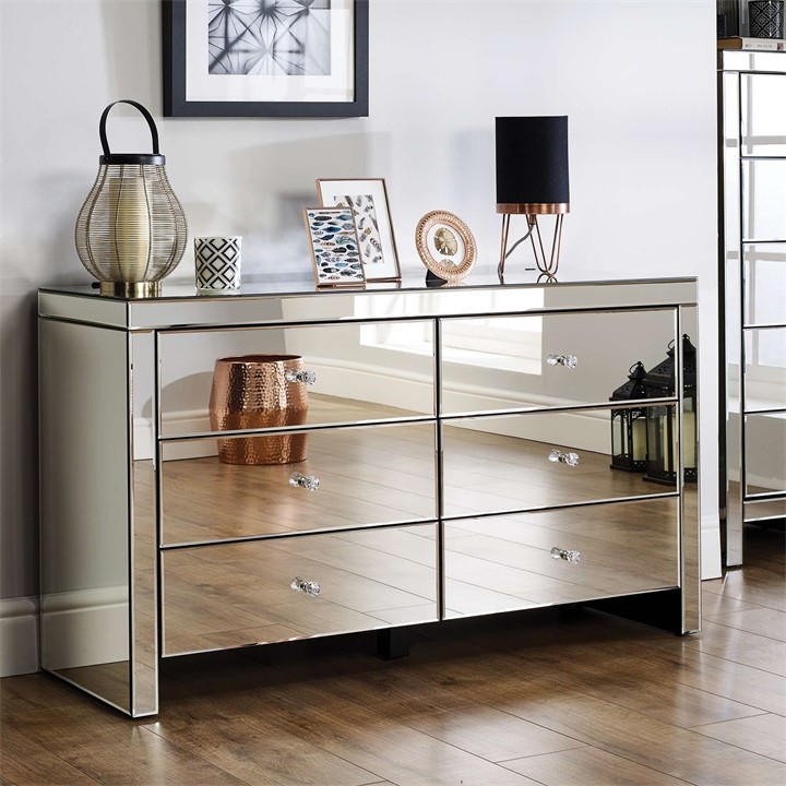 Birlea Unisex Clear Seville 6 Drawer Chest