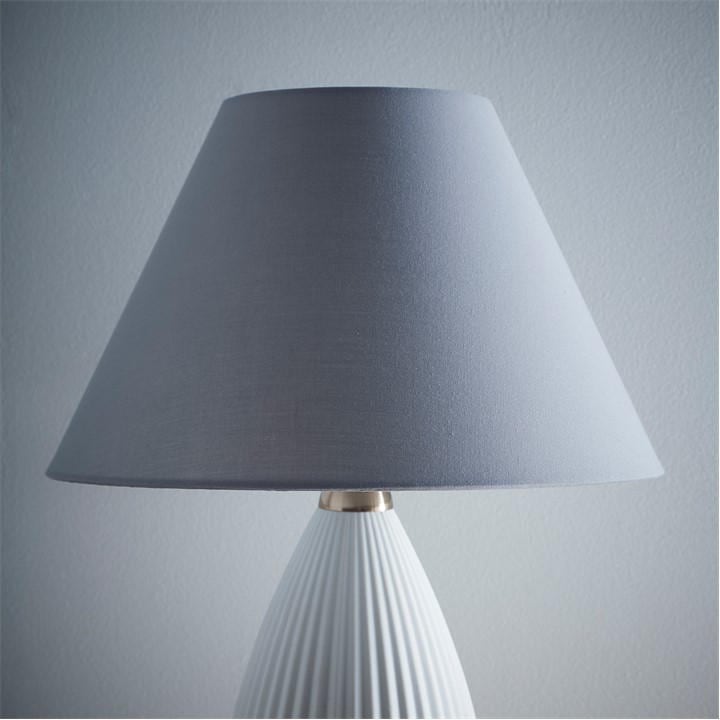 K Living  Grey Textured Linen Fabric Coolie Lampshade in Size S, Sports Direct