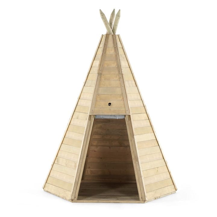 Plum Play  Kids Beige Plum Great Wooden Teepee Hideaway - Large in Size 150 x 150, Sports Direct