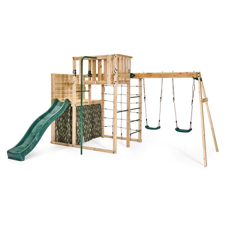 Plum Play  Kids Beige Plum Wooden Climbing Cube Xl With Swing Arm in Size 424 x 336, Sports Direct