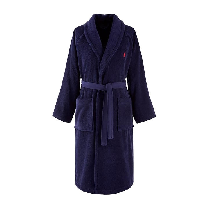 Ralph Lauren Home  Blue Rl Polo Player Robe in Size XL, Sports Direct