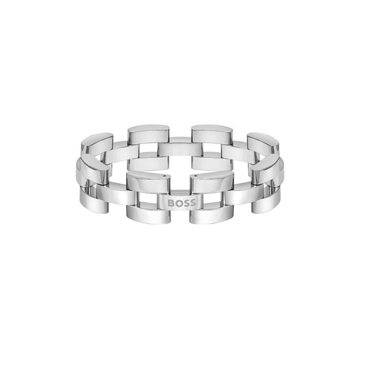 Boss Men's Silver Sway Chain Stainless Steel Bracelet, Sports Direct