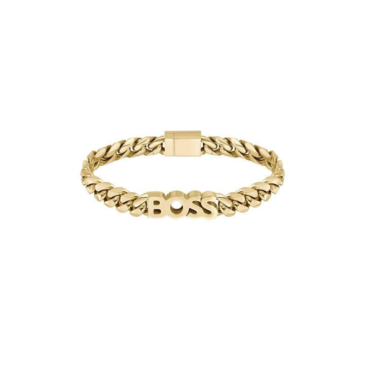 Boss Men's Gold Kassy Brace Chain Bracelet, Sports Direct
