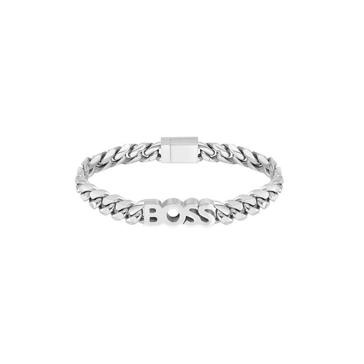 Boss Men's Silver Kassy Brace Chain Bracelet, Sports Direct