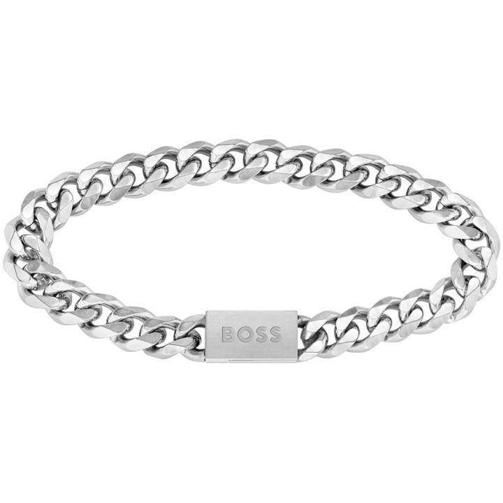 Boss Men's Silver Chain Bracelet With Magnetic Closure, Sports Direct