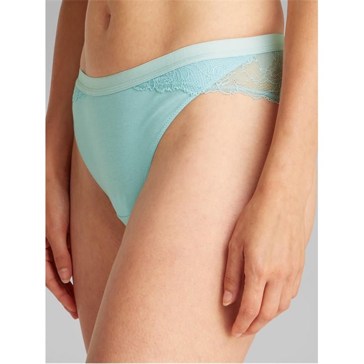 Calvin Klein Women's Blue Tanga Brief in Size 10, Sports Direct
