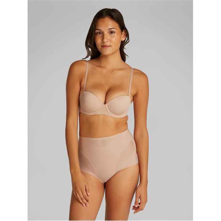 Calvin Klein Women's Nude Sculpted Firm Mesh Brief Shapewear in Size 12, Sports Direct