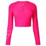 Pink - Arena - Long Sleeve UV Crop Top Womens