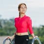 Pink - Arena - Long Sleeve UV Crop Top Womens