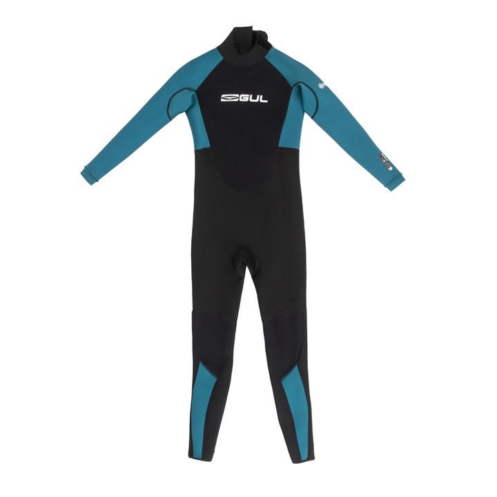 Gul Boys Black Contour Full Length 3.2Mm Wetsuit  in Size 9 - 10 Years, Sports Direct