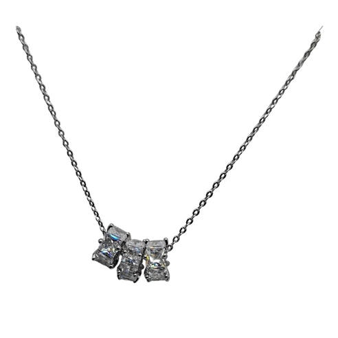Mason Knight Yager - 18kt Gold Plate 3 Rings Stones Pendant