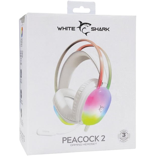 White - White Shark - White Shark Peacock-2 Gaming Headset