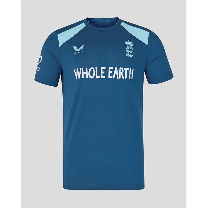 England  Men's  26/27  Cricket Training Short Sleeve Performance T-Shirt, Football by Castore in Size 2XL, Sports Direct