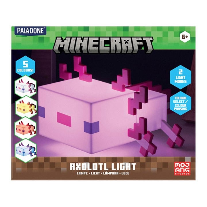 Minecraft Axolotl Light - 2 Colours, 2 Light Modes, 21.5cm | Mojang Studios Lamp - Image 8