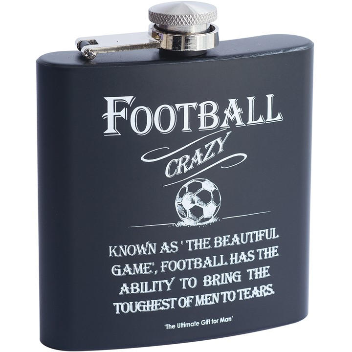 Ultimate Gift For Man Men's Black - Football Hip Flask Size 8869