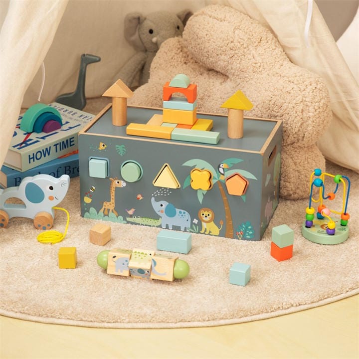 Tooky Toy  Kids  Toooky Wooden Jungle 6-In-1 Activity Set, Sports Direct