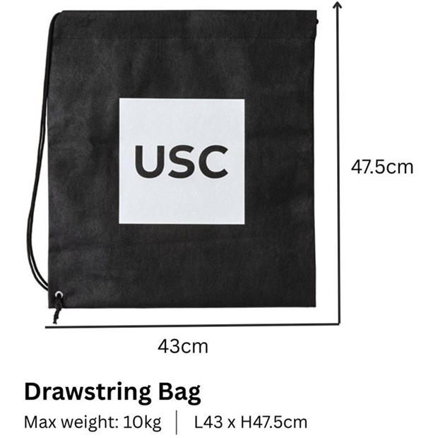 Černá - USC - Drawstring Bag For Life