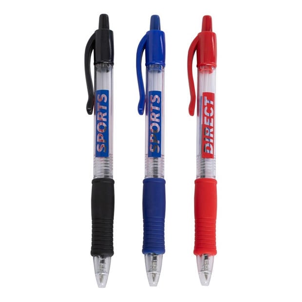 Black/Red/Blue - Sports Direct - SportsDirect 3 pack Pens