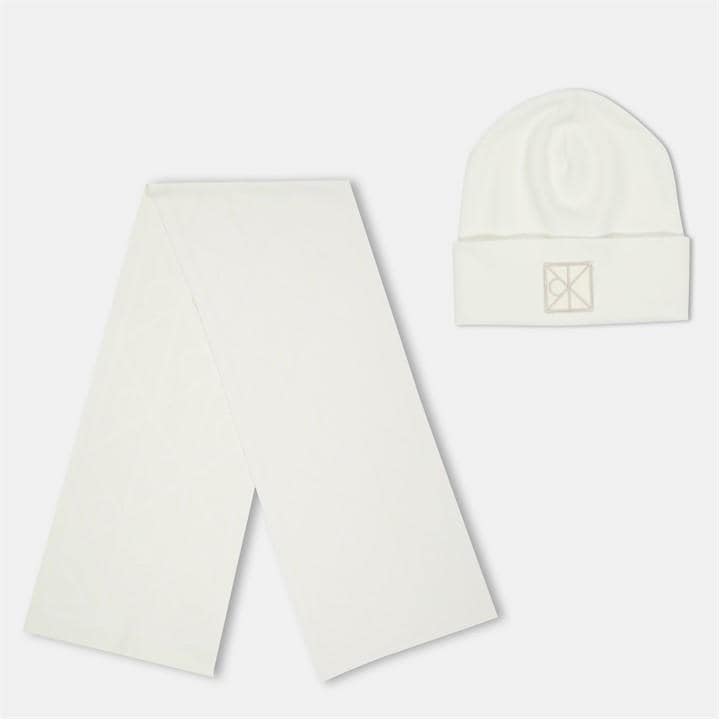 Calvin Klein Unisex Lily White Aop Emblem All Over Print Winter Set - One Size - Image 4