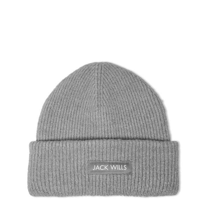 Jack Wills  Grey  Rib Knitted Beanie in Size Mens, Sports Direct