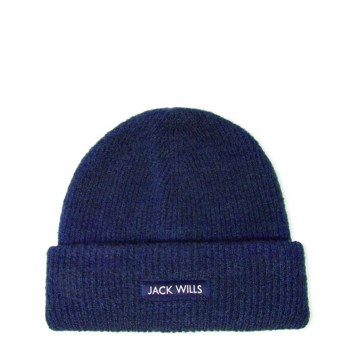 Jack Wills  Blue  Rib Knitted Beanie in Size Mens, Sports Direct