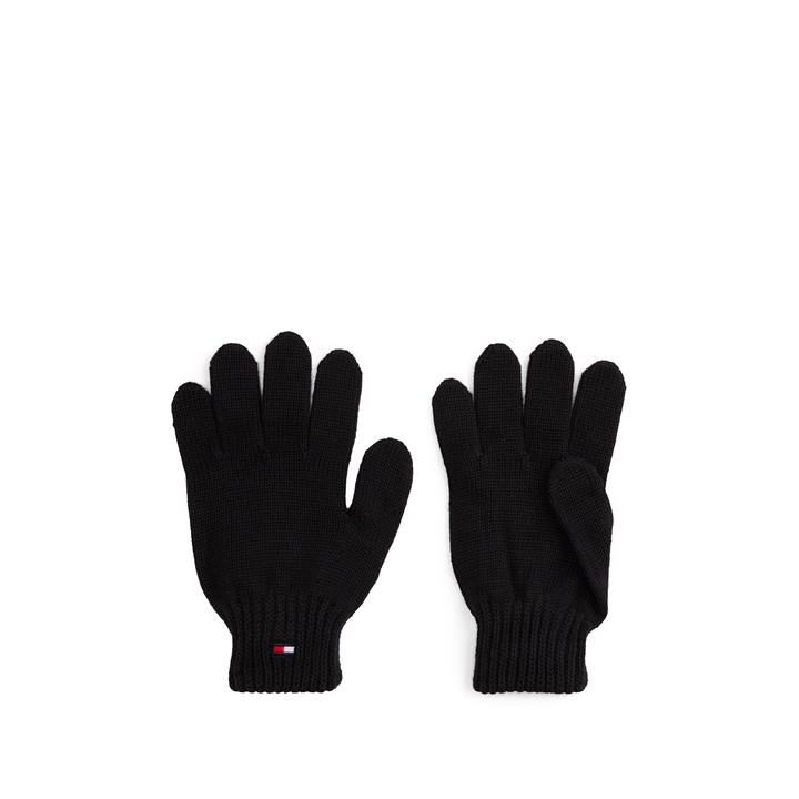 Tommy Hilfiger  Kids Black Kids' Small Flag Knitted Gloves in Size L-XL, Sports Direct