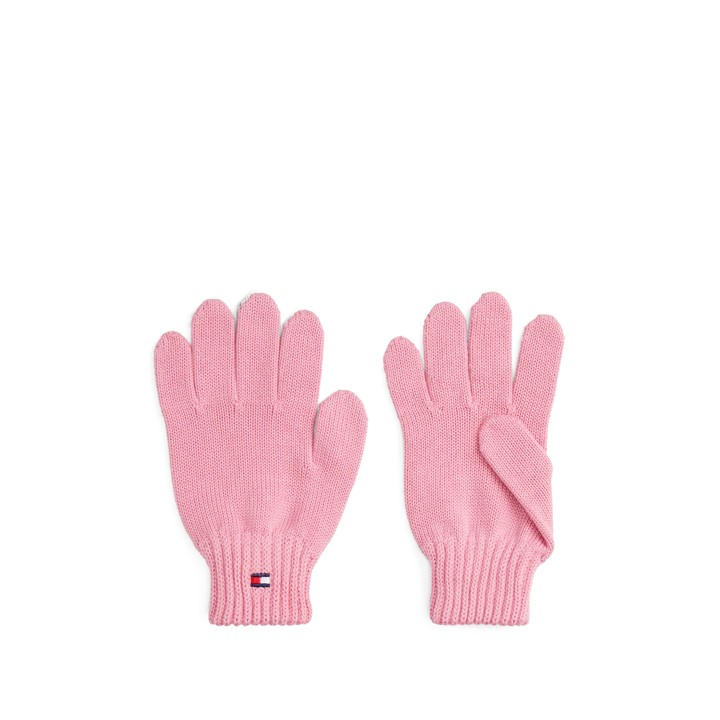 Tommy Hilfiger  Kids Pink Kids' Small Flag Knitted Gloves in Size L-XL, Sports Direct