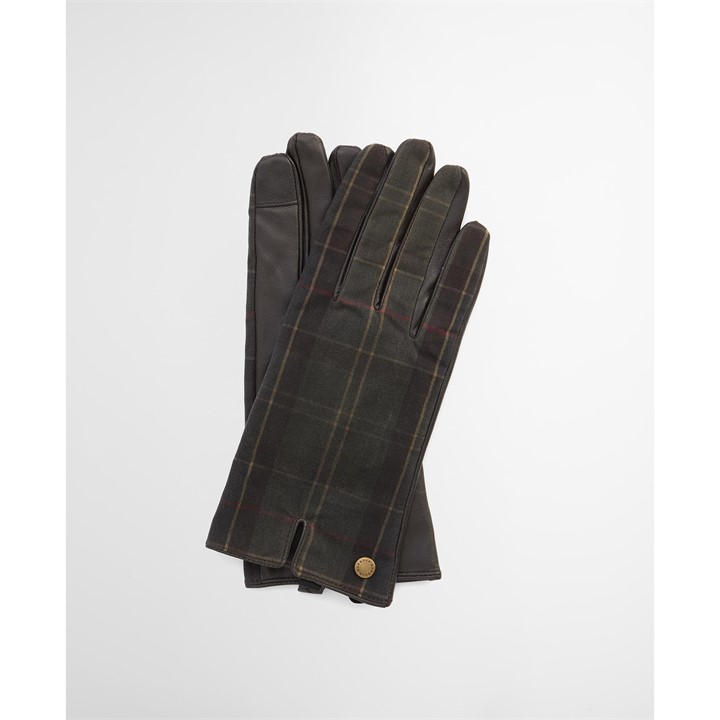 Barbour Women's Brown Scarlet Tartan Gloves in Size L, Sports Direct