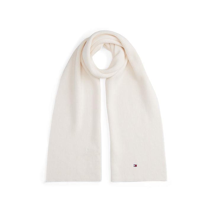 Tommy Hilfiger  Kids White Kids Small Flag Knitted Scarf in Size Junior, Sports Direct