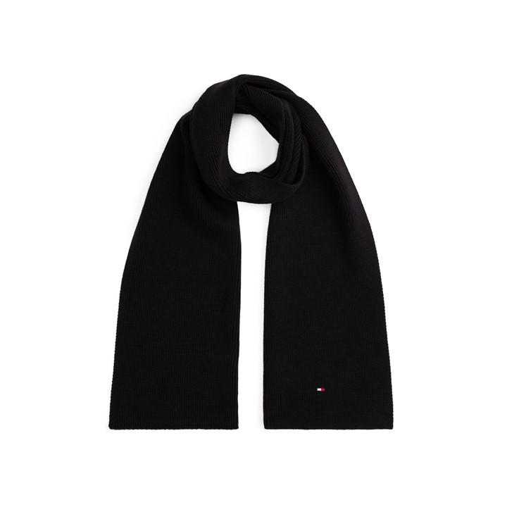 Tommy Hilfiger  Kids Black Kids Small Flag Knitted Scarf in Size Junior, Sports Direct