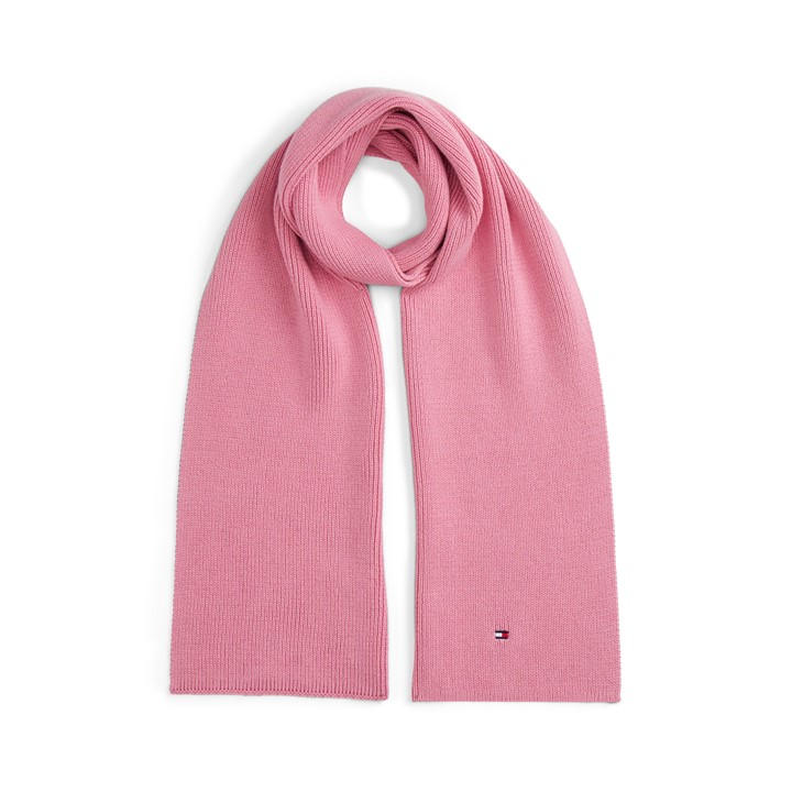 Tommy Hilfiger  Kids Pink Kids Small Flag Knitted Scarf in Size Junior, Sports Direct