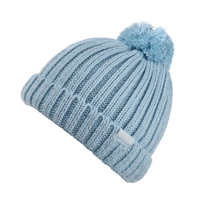 Regatta  Kids Blue Luminosity H Bobble Hat in Size S - M, Sports Direct
