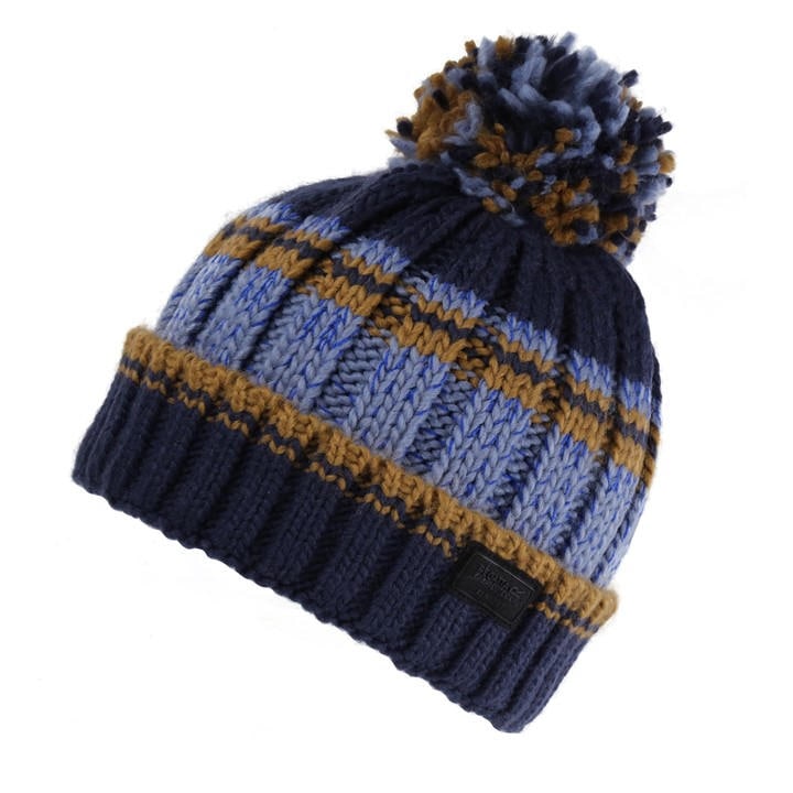 Regatta Men's Blue Davionhatvi Bobble Hat in Size Mens, Sports Direct