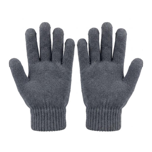 Grey - Slazenger - Kids Knitted Gloves