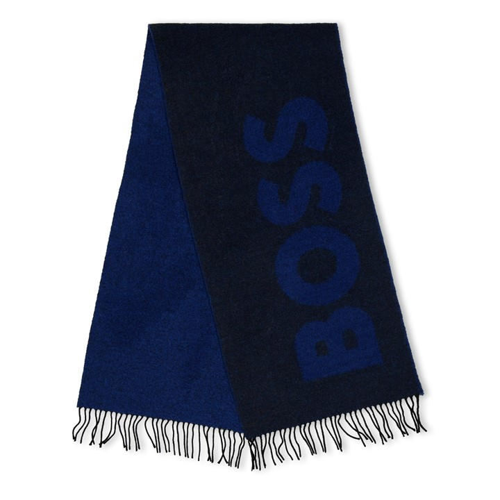 Boss Men's Blue Armin Midweight Scarf, Sports Direct