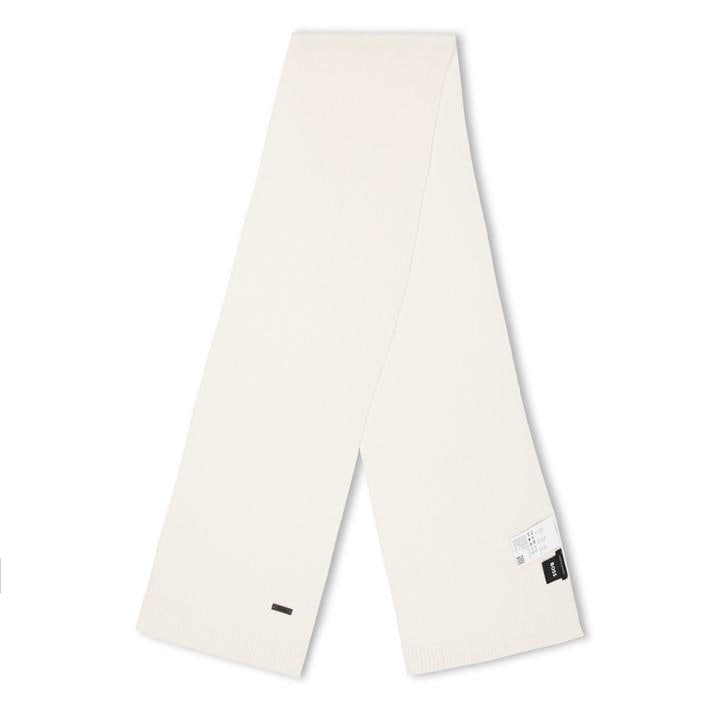 Boss Men's White Albas Midweight Scarf, Sports Direct