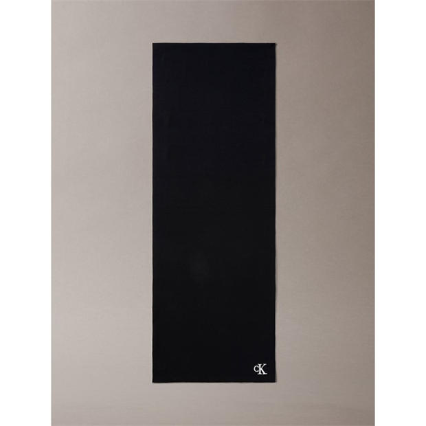 Черно - Calvin Klein - Women's CK Rib Midweight Scarf