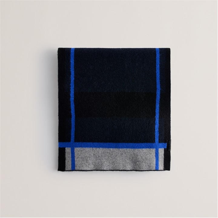 Ted Baker Women's Blue Stripe Woven Midweight Scarf, Sports Direct