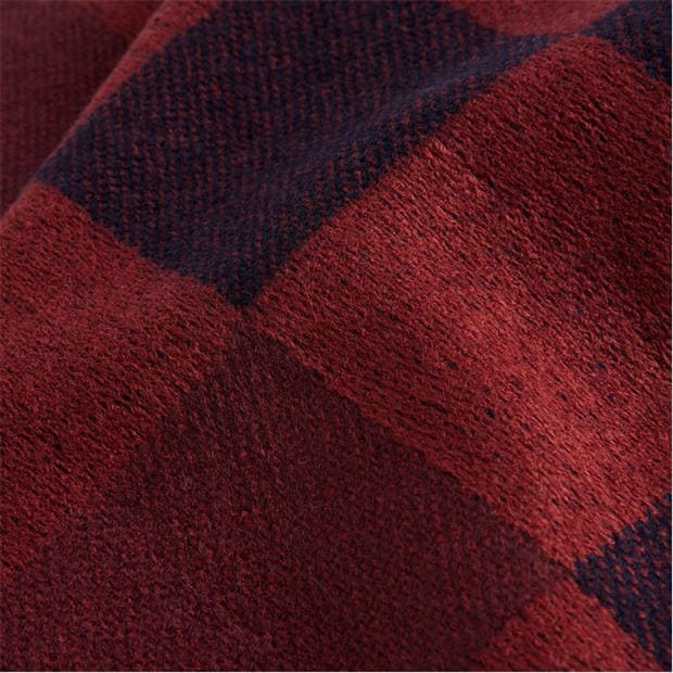 Krwista czerwień - Ted Baker - Women's Grid Check Midweight Scarf