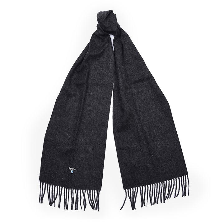 Barbour  Grey Plain Lambswool Scarf, Sports Direct