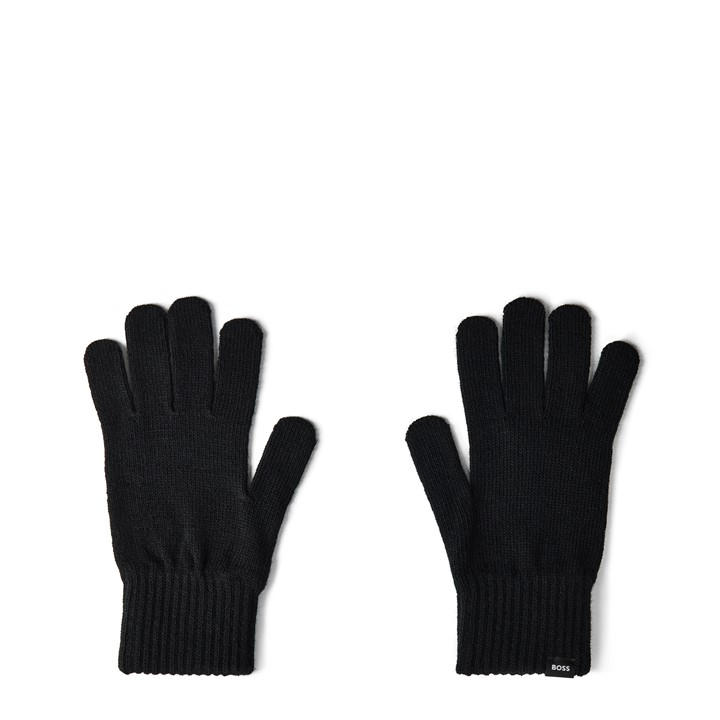Boss Men's Black Asport Knitted Gloves in Size Mens, Sports Direct
