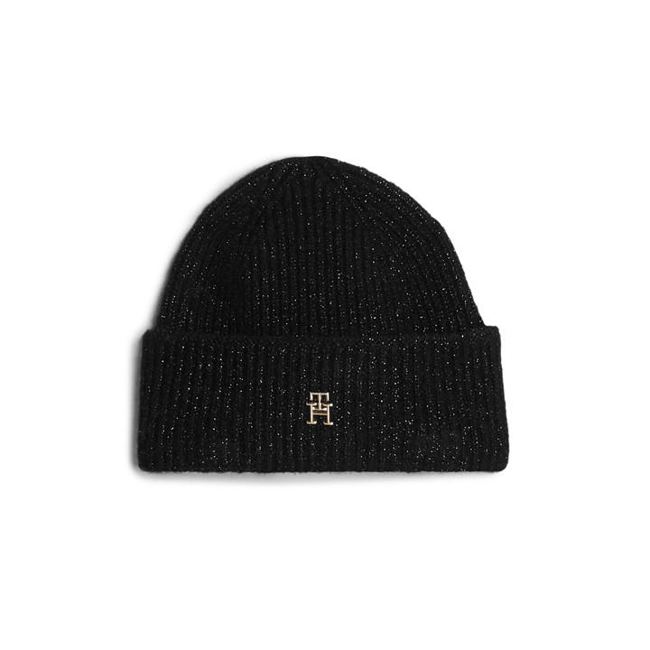 Tommy Hilfiger Women's Black Beanie, Sports Direct