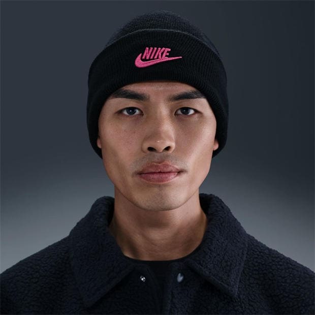 Black/Pinksicle - Nike - Nike NSW Peak Beanie Sn71